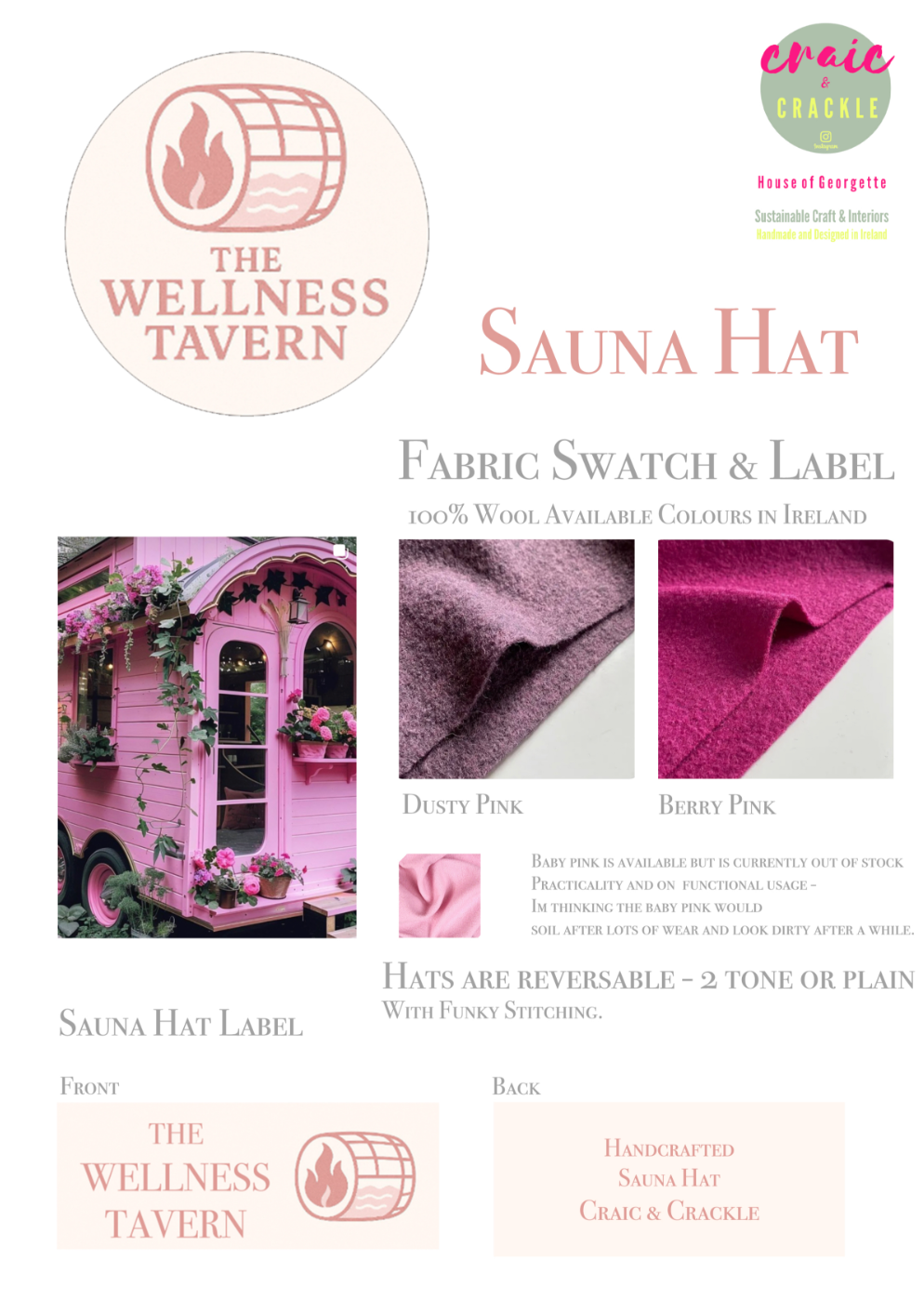 Bespoke Sauna Hat with Logo